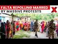 West Bengal Repolling: Massive Protests Erupt in Falta Over TMC "Gunda Raj"