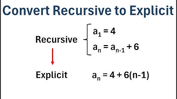 Arithmetic Sequence: Convert Recursive Formula to Explicit Formula