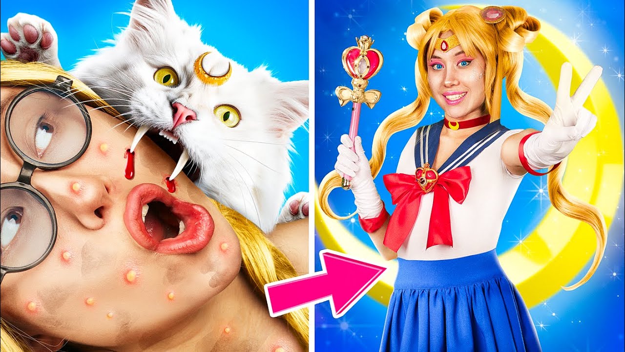 Come Diventare Sailor Moon / Restyling Estremo con i Gadget di TikTok