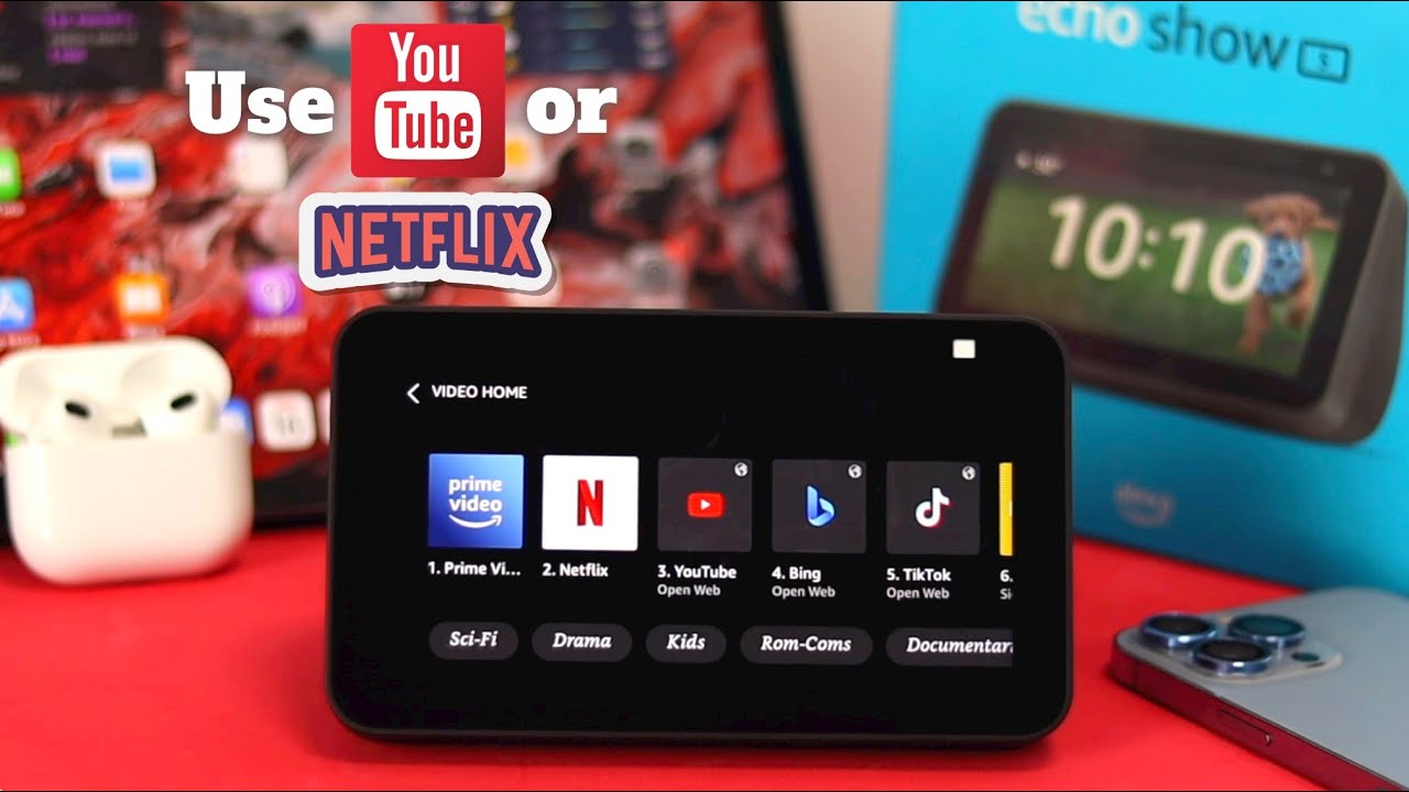 Watch  Video or Netflix on  Echo Show 5! [How to] 