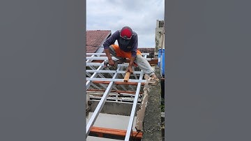 Light steel roof installation method #construction #building #satisfying
