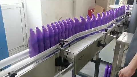 Fully automatic toilet bowl cleaner filling plugging capping labeling line