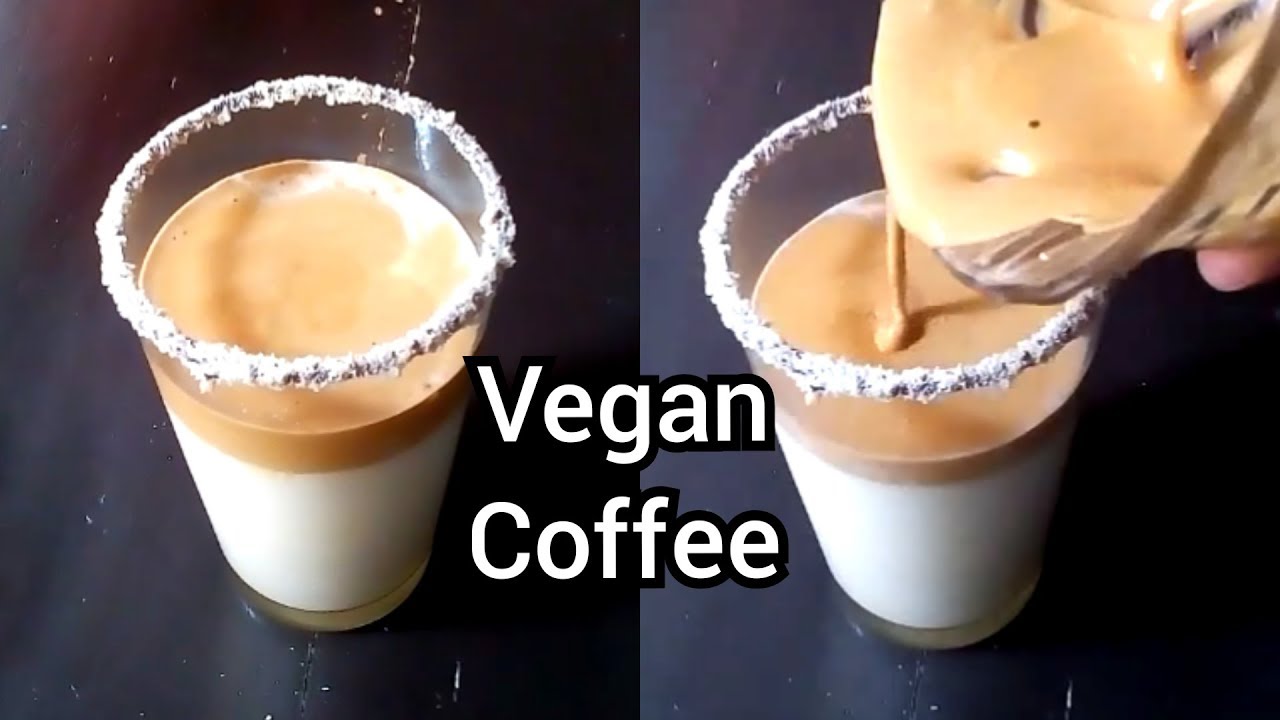 Vegan coffee/ almond latte/ dalgona vegan coffee/ nondairy coffee