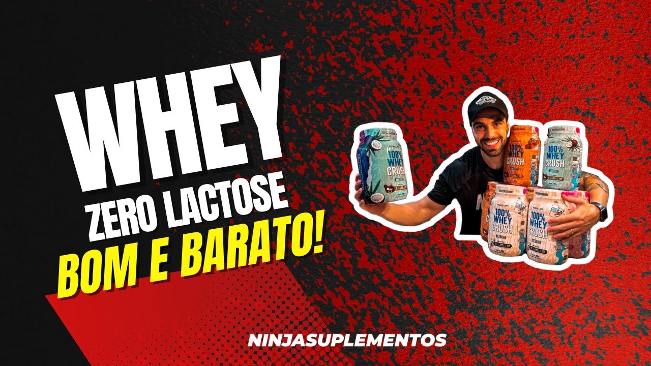 WHEY ZERO LACTOSE BOM E BARATO (WHEY CRUSH) - REVIEW