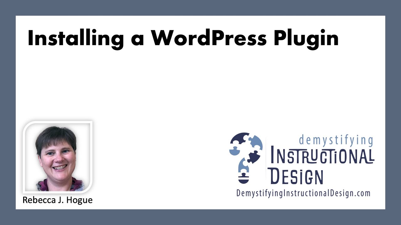 Installing a WordPress Plugin - YouTube
