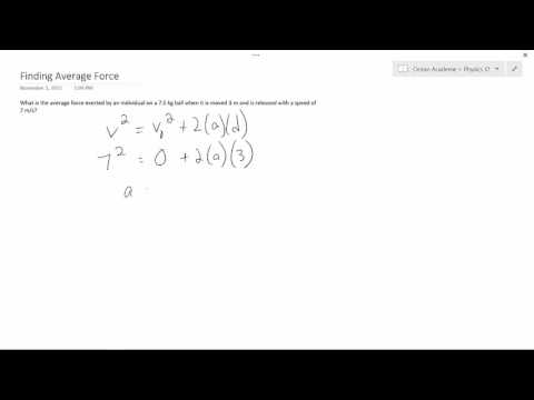 Physics 12 - Finding Average Force