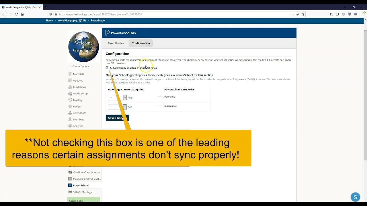 TEACHERS Schoology HowTo Set up Schoology Grade Passback with PowerTeacher Pro YouTube