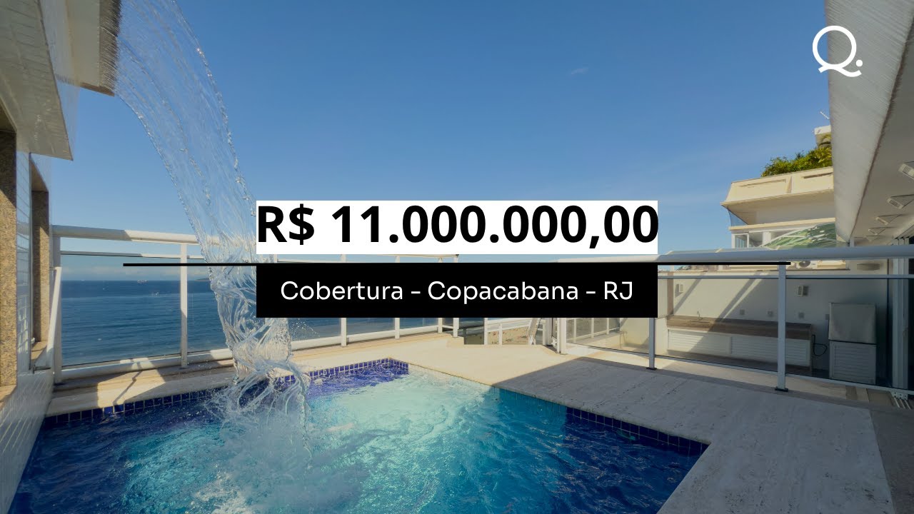 COBERTURA INCRIVEL COM VISTA FRONTAL PRAIA | 561 m² | QUITERIA IMÓVEIS BOUTIQUE | COPACABANA | RJ