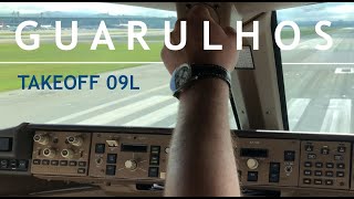 Guarulhos Cockpit Takeoff in the 777-300ER!