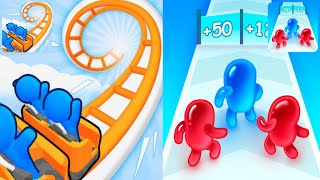 Runner Coaster vs Join Blob Clash 3D - Max Levels Unlocked Speedrun Gameplay