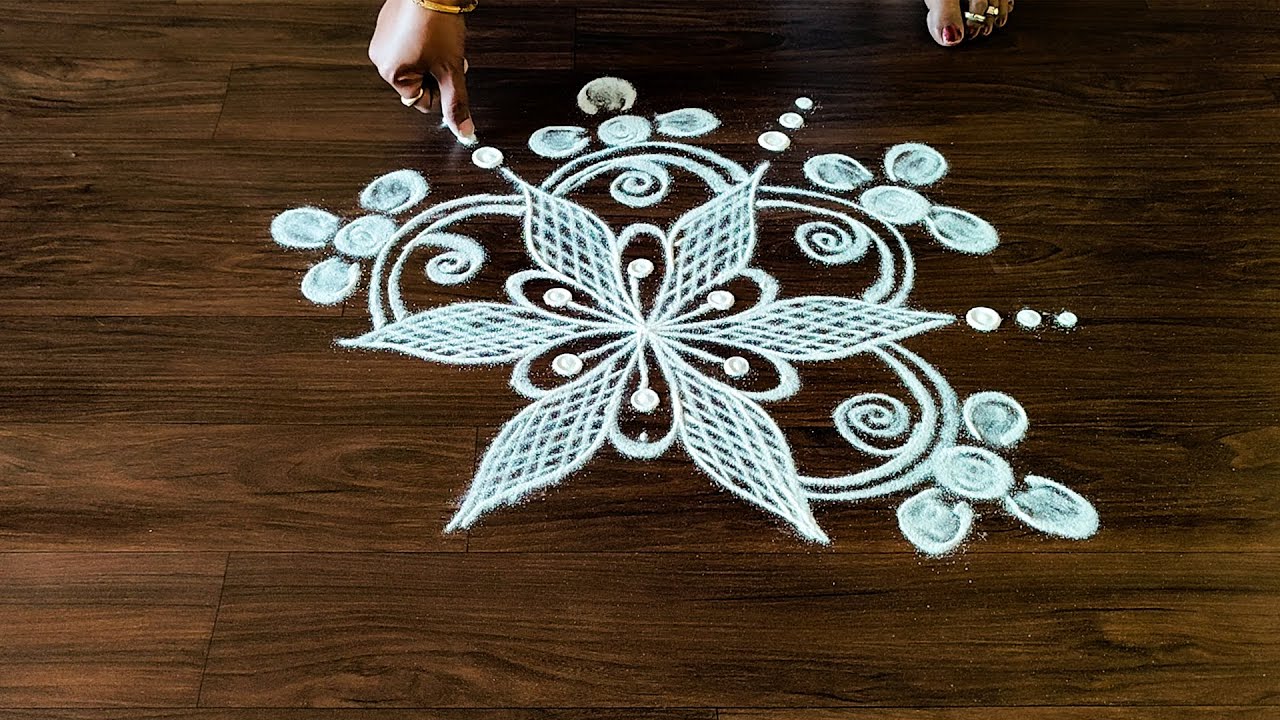 மாசி மாசம் Sunday Special🌺 Best Rangoli Design / 🌠Quick And Simple ...