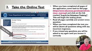 TDCJ Volunteer Training Instruction