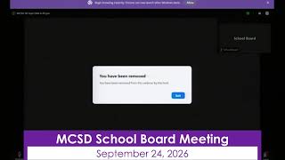 Information 09-24-26 MCSD School Board Meeting Update