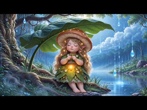 Lina and the Little Elf Boy in the Glowing Forest -  Relaxing Fantasy Music 🌙🍃