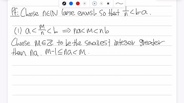 Theorem 1.4.3. (Density of Q in R)