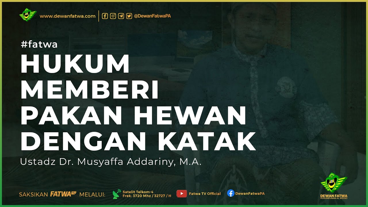 034 Fatwa Hukum memberi pakan hewan dengan Katak - Dr. Musyaffa' Addariny, M.A.حَفِظَهُ اللهُ