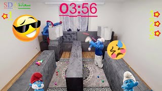 تحدي الرماية  بابا سنفور  وسنفور غضبان Shooting Challenge  Papa Smurf   and  Grouchy smurf