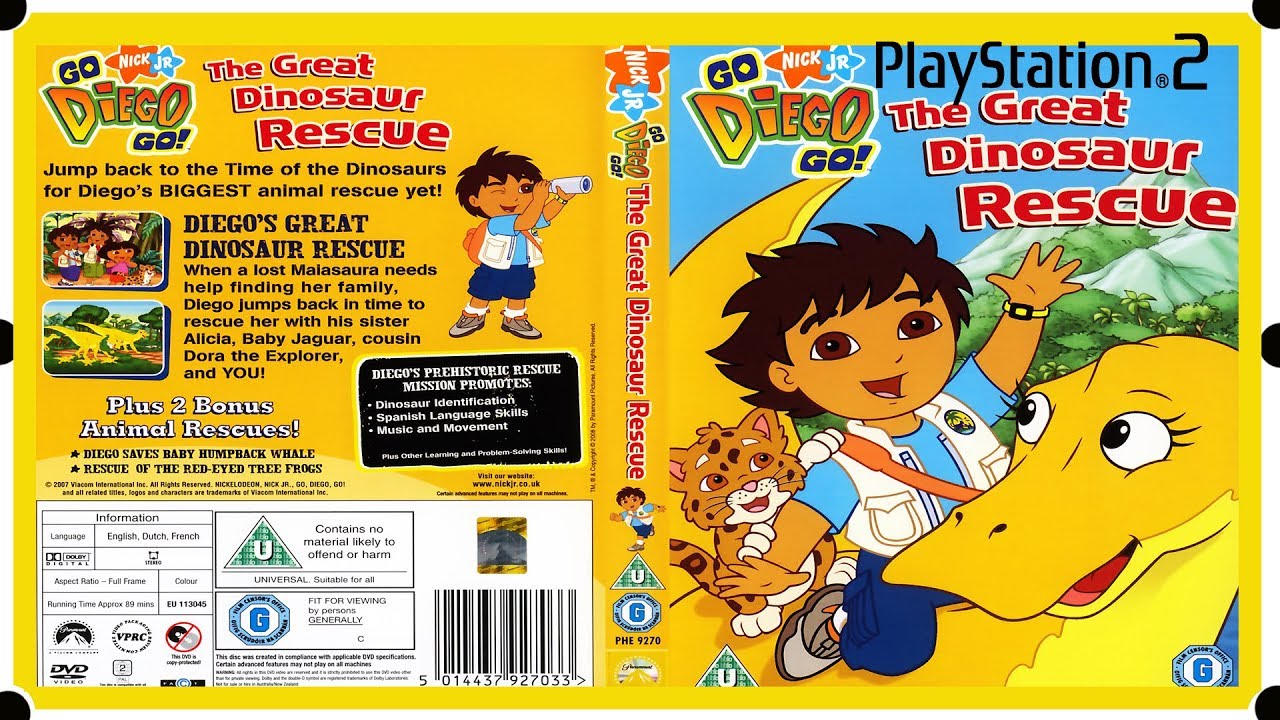 🔴GO DIEGO GO: GREAT DINOSAUR RESCUE - Go Diego Go Dinossauros (X360, PS3,  PS2, Wii, PC) 