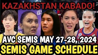 AVC SEMI-FINALS UPDATE TODAY MAY 27-28, 2024! AVC SEMS GAME SCHEDULE, PINAS POSIBLE FOR GOLD!