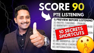 PTE Listening Score 90 - 10 Secret Shortcuts | Skills PTE Academic