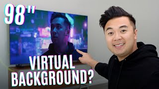 I Turned a TV into a Home Virtual Background! (ft. the 98” TCL S Class S5 TV)
