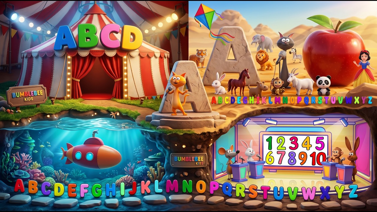 ABC, Phonics & Alphabet ABC Zed + Numbers 1–10 15 Minutes Learning