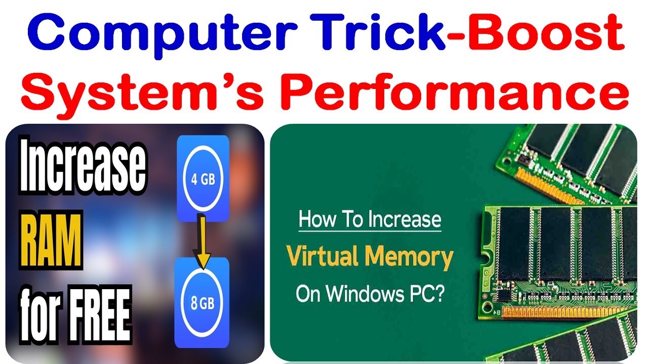 Increase Virtual RAM of System | Increase RAM with one Trick | Increase ...