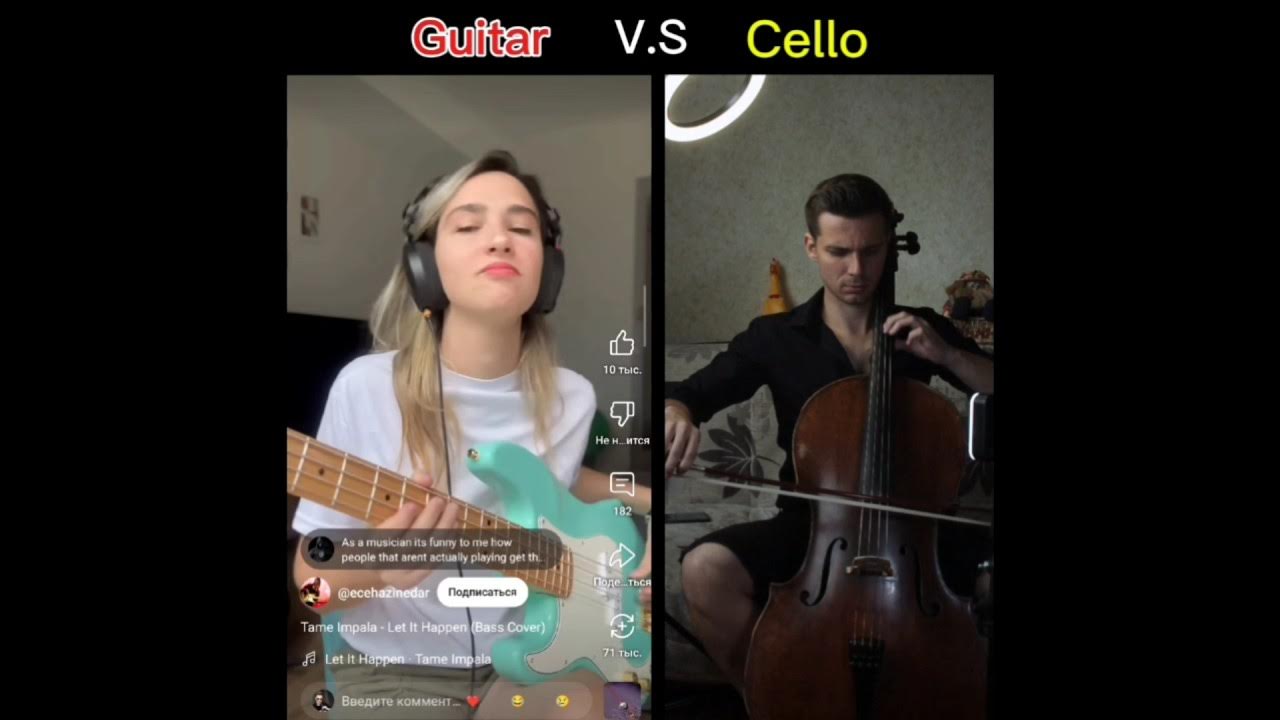 Tame Impala - Let it Happen | BassGuitar V.S Cello #guitar #music #cover #cell Tame Impala - Let it Happen | BassGuitar V.S Cello #guitar #music #cover #cell
