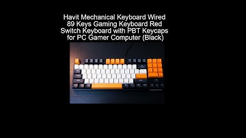 Havit Mechanical Keyboard Wired 89 Keys Gaming Keyboard Red Switch Keyboard with Sound Test.