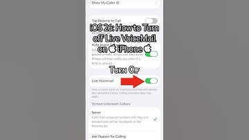 iOS 26: How to Turn off Live VoiceMail on  iPhone   #VoiceMail #Appleiphone #iOS #iOS26