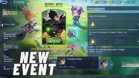 LOGIN TODAY/ GET XBORG MCGG SKIN / OPPO RECALL EFFECT AND EMOTE