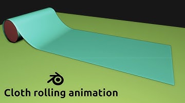 Blender 2.92 - Cloth rolling animation tutorial (Cloth Physics Simulation)