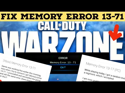 How to Fix Call Of Duty Warzone Memory Error 13 71 in Xbox & PS4?