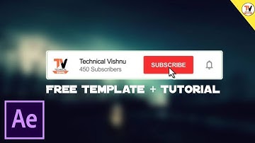 Subscribe Button Animation After Effects Tutorial  (FREE TEMPLATE) | CreatorSet Imitation