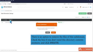 How to remove sub domain in DirectAdmin   HostNamaste