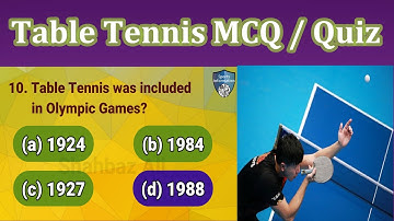 table tennis mcq / table tennis mcqs / table tennis quiz / tennis quiz question and answer