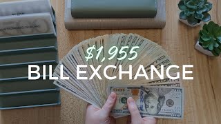 CASH SWAP + BILL EXCHANGE | $1,955 | Bank to the Bank | Cash Condensing | Savings Challenges