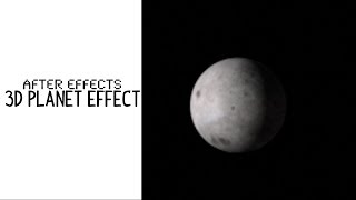 3d moon effect - after effects
