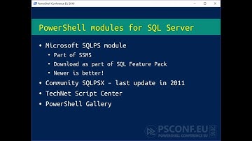 SQL Server through PowerShell (Dimitri Koens)