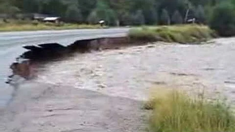 Route 36 just East of the wooden arch bridge.