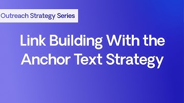 Link Building With the Anchor Text Strategy