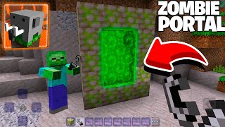 Only ZOMBIE can BUILD and LIGHT this ZOMBIE PORTAL in Minecraft!