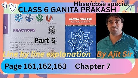 Fraction class 6 chapter 7 ganita Prakash page 161/162/163 #ncert #class6maths #maths