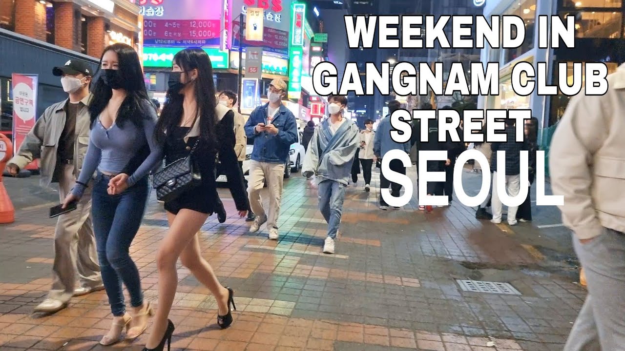 [4K] Gangnam club streets walking, seeing the excitement of the weekend