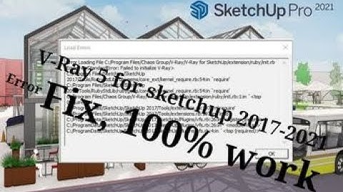 How to fix error in V-ray Next 5 for sketchup