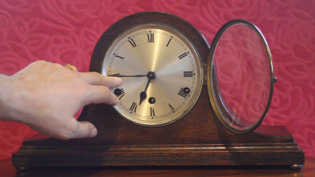 Vintage German 'D.R.G.M.' 'Dufa' 8-Day Mantel Clock with Westminster Chimes