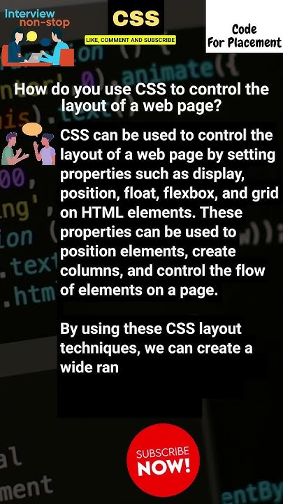 How do you use CSS to control layout of the web page? #css #css3 - YouTube