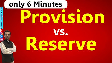 Provision Vs. Reserve | Difference Between Provision and Reserve | Meaning of Provision & Reserve