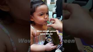 Too Cute To Handle. Hanis Zalikha Give Alisa Aisyah Celery Juice..wait For It..yusoff Iskandar