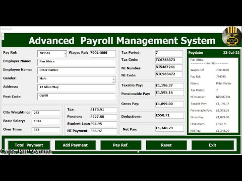 Overview of an Advanced Payroll Management Systems in Excel using VBA, a must-see tutorial